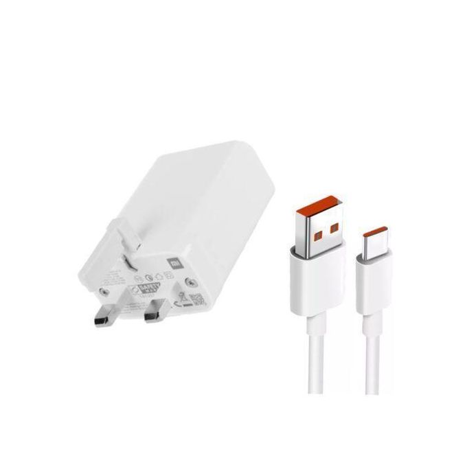 XIAOMI 33W Super Fast Charger For Redmi Note 9, 10, 11, 12, 13 Pro, Note 14, 14 pro, Redmi 12C, 13C, 14c - White