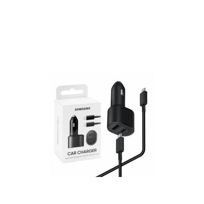 Samsung Super Fast Dual Car Charger Adapter(45W+15W) Two Port Pd With USB Type C Cable