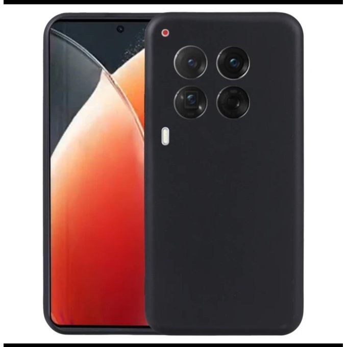 Tecno Camon 30 Black Solid Silicone Phone Case/ Cover