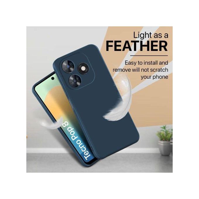 Silicone Slim Smooth Phone Case Cover for Tecno Spark 20 Pro