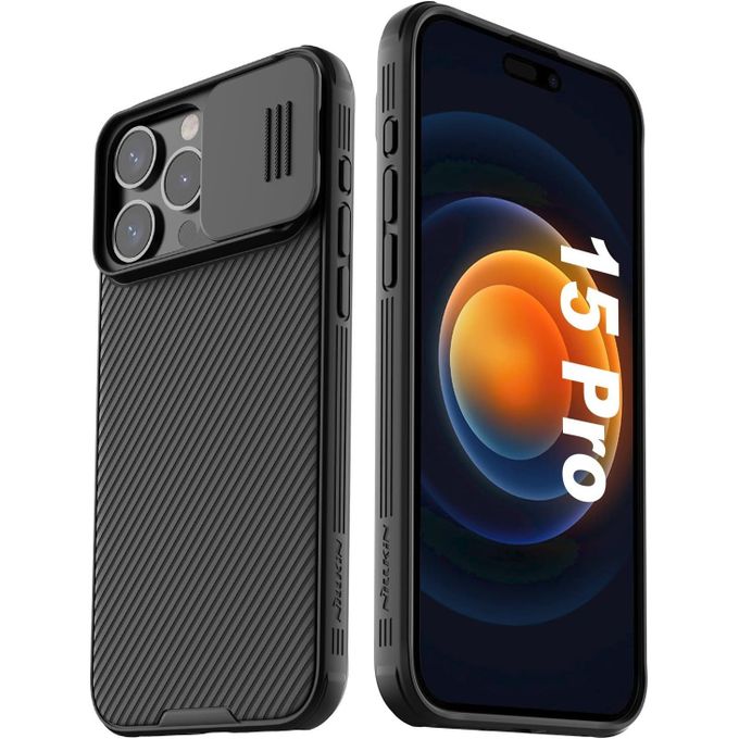 Nilkin For iPhone 15 Pro case, CamShield Pro For 15 Pro Case with Slide Camera Cover