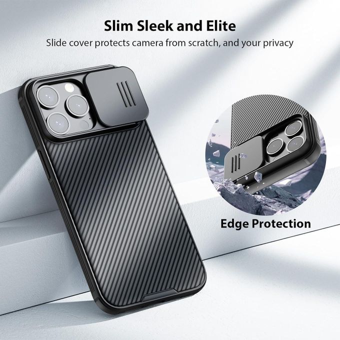 Nilkin For iPhone 15 Pro case, CamShield Pro For 15 Pro Case with Slide Camera Cover