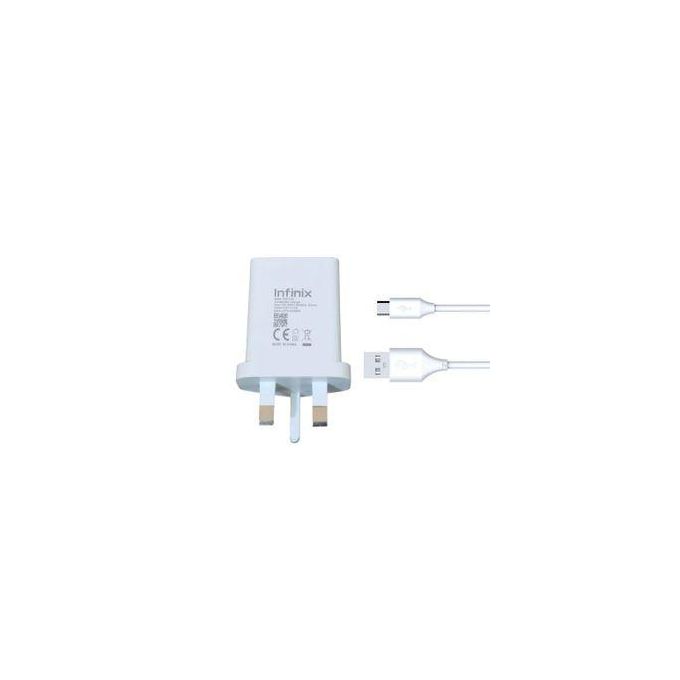 Infinix NOTE 30 PRO, Note 40, Note 40 Pro, Note 50i, Note 50 Pro, Note 50 Pro Plus 18W SUPER FAST Type -C CHARGER -White