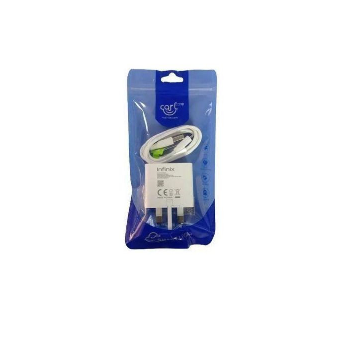 Infinix NOTE 30 PRO, Note 40, Note 40 Pro, Note 50i, Note 50 Pro, Note 50 Pro Plus 18W SUPER FAST Type -C CHARGER -White