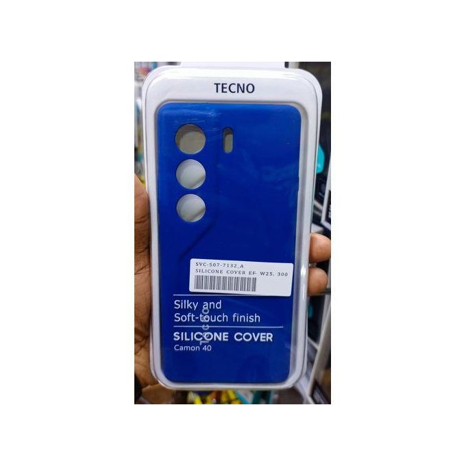 Tecno Camon 40 Pro Black Silicone Premium And Heavy Protection Phone Case/ Cover