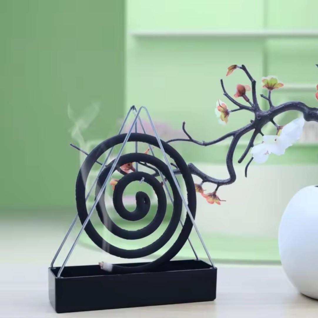 coil holder Iron Mosquito Coil Holder Incense Holders Coil Incense Burner Frame Modern Repellent Incense Rack For Household Bedroom Patio