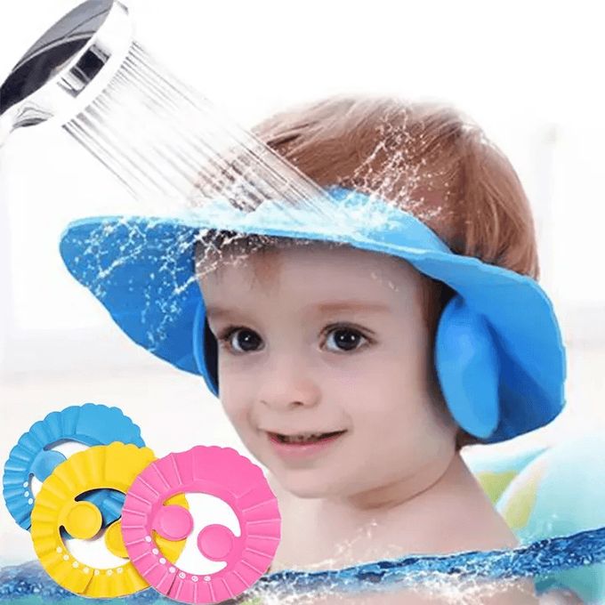 Soft Adjustable Baby Shower Cap Bathing Protection Bath Cap For Toddler, Baby, Kids, Children