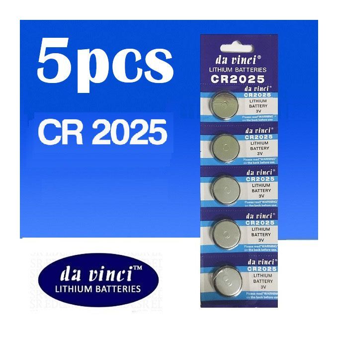 5pcs CR2025 3V Battery Watch Remote Button Cell