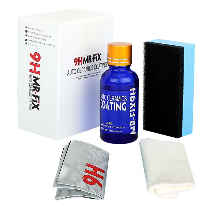 Automotive Ceramic Coating, Greyghost Mr Fix 9H Anti Scratch Hydrophobic Polish Nano Coating Kit, High Gloss Car Paint Sealant Protection