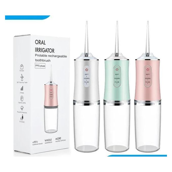 Electric Oral Irrigator Cordless,USB Rechargeable Dental Water Flosser With 4 Nozzles And 3 Pressure Modes,Teeth Cleaning And Whitening 4 Jet Tip IPX7 Waterproof Teeth Cleaner