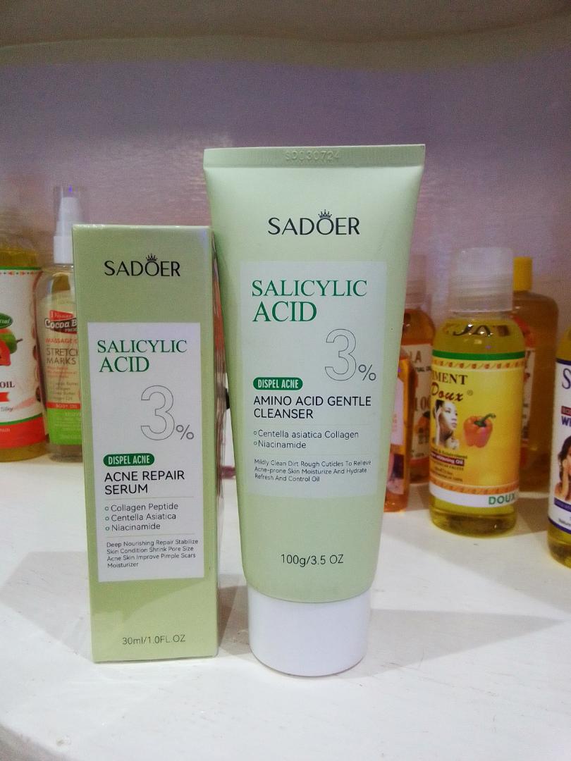 SADOER Salicylic Acid Facial Cleanser Face Wash Foam Face Cleanser Moisturizing Facial Cleansing Hydrating Skin Care Products/
