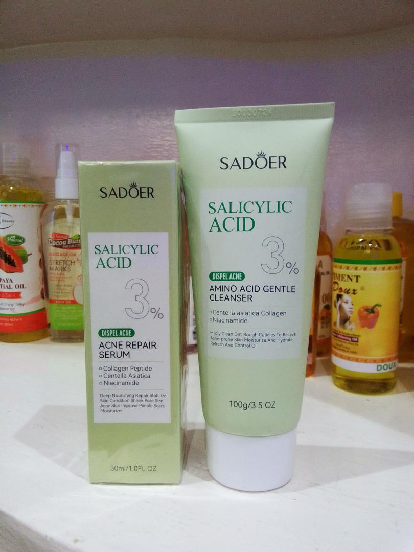SADOER Salicylic Acid Facial Cleanser Face Wash Foam Face Cleanser Moisturizing Facial Cleansing Hydrating Skin Care Products/