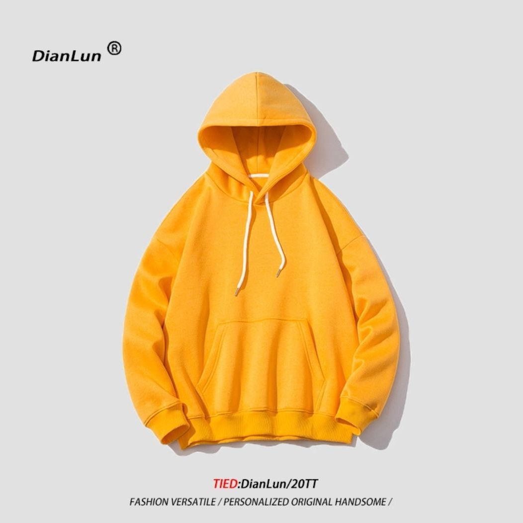 Solid color sweatshirt men's loose Korean version casual sports hoodie Korean version trend autumn handsome jacket couple fashion tide