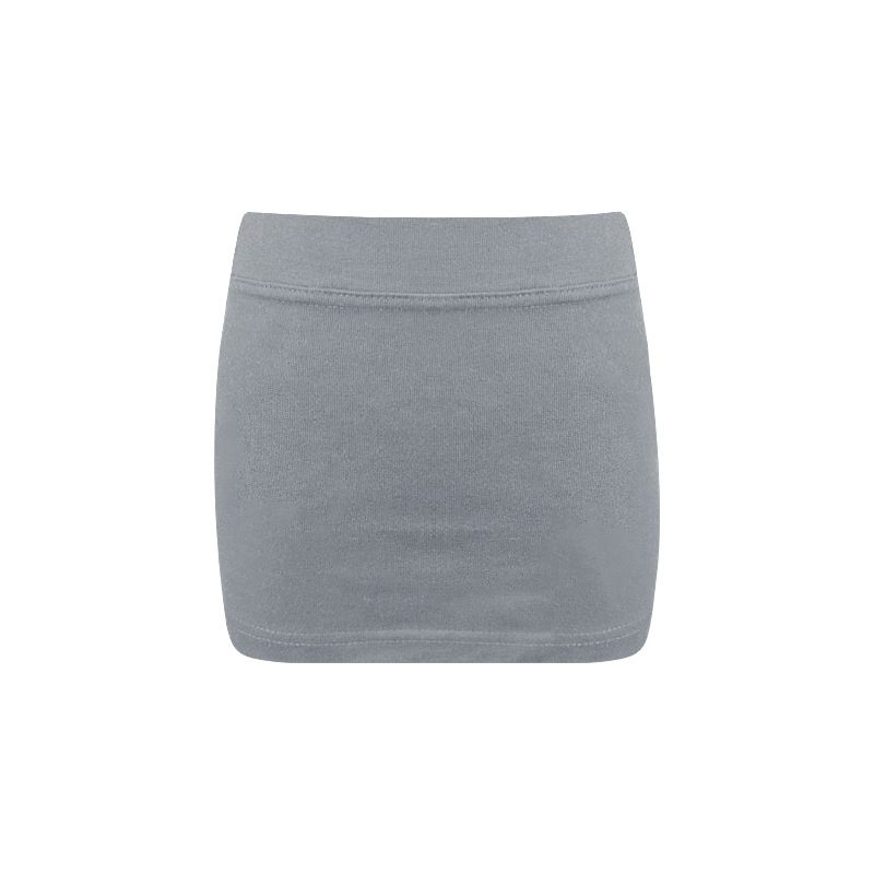 Outdoor exposed high-waisted hip skirt, miniskirt, hot girl no safety pants, a-line short skirt