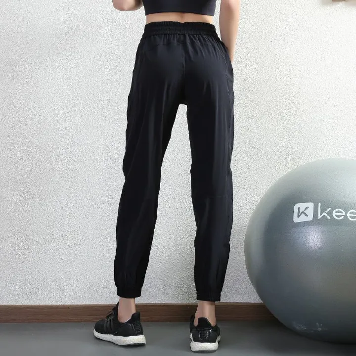 New sweatpants women's running fitness loose pants breathable hip tilt slim quick-drying casual yoga leggings
