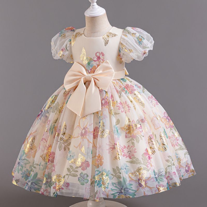 1-6 years old girls princess dress kids wedding dress dress baby mesh flower skirt