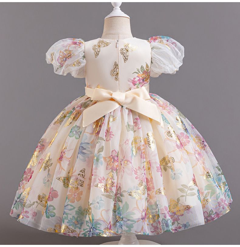 1-6 years old girls princess dress kids wedding dress dress baby mesh flower skirt