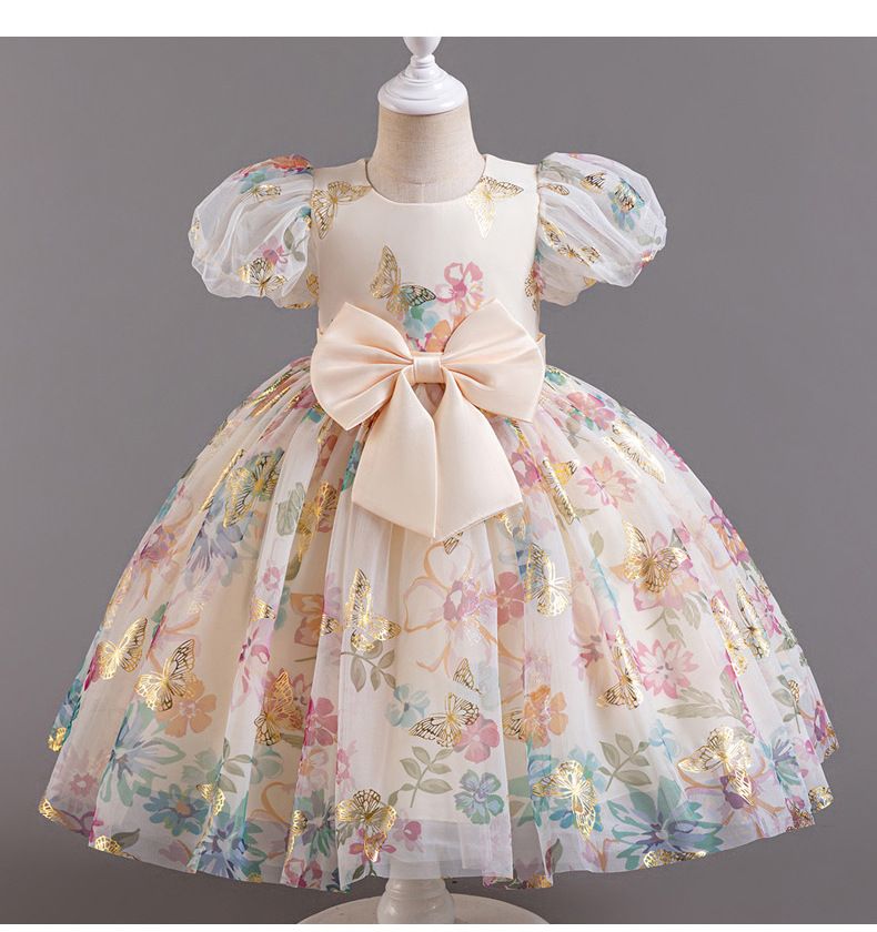 1-6 years old girls princess dress kids wedding dress dress baby mesh flower skirt