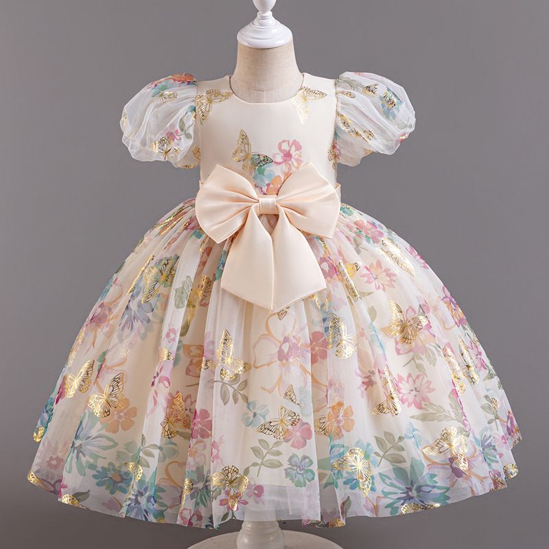 1-6 years old girls princess dress kids wedding dress dress baby mesh flower skirt