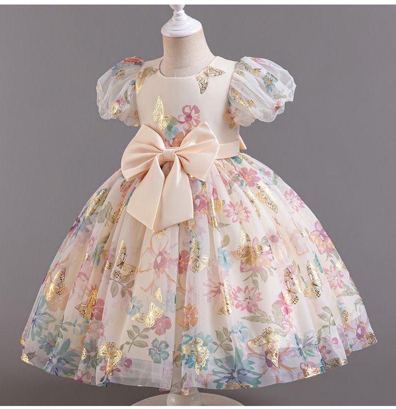 1-6 years old girls princess dress kids wedding dress dress baby mesh flower skirt