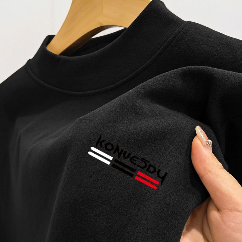 Simple slim velvet cold insulation warm turtleneck underwear men's autumn clothes base layer tops