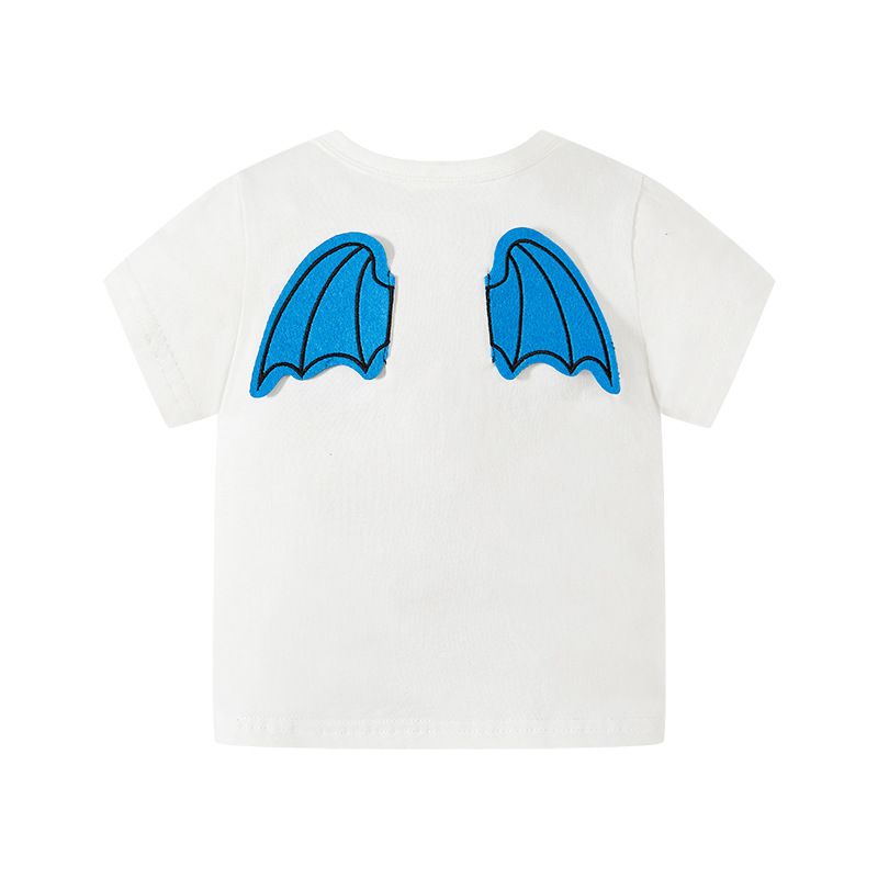 Children's clothing kids t-shirt cartoon flying dinosaur summer baby boy knit sweater round neck