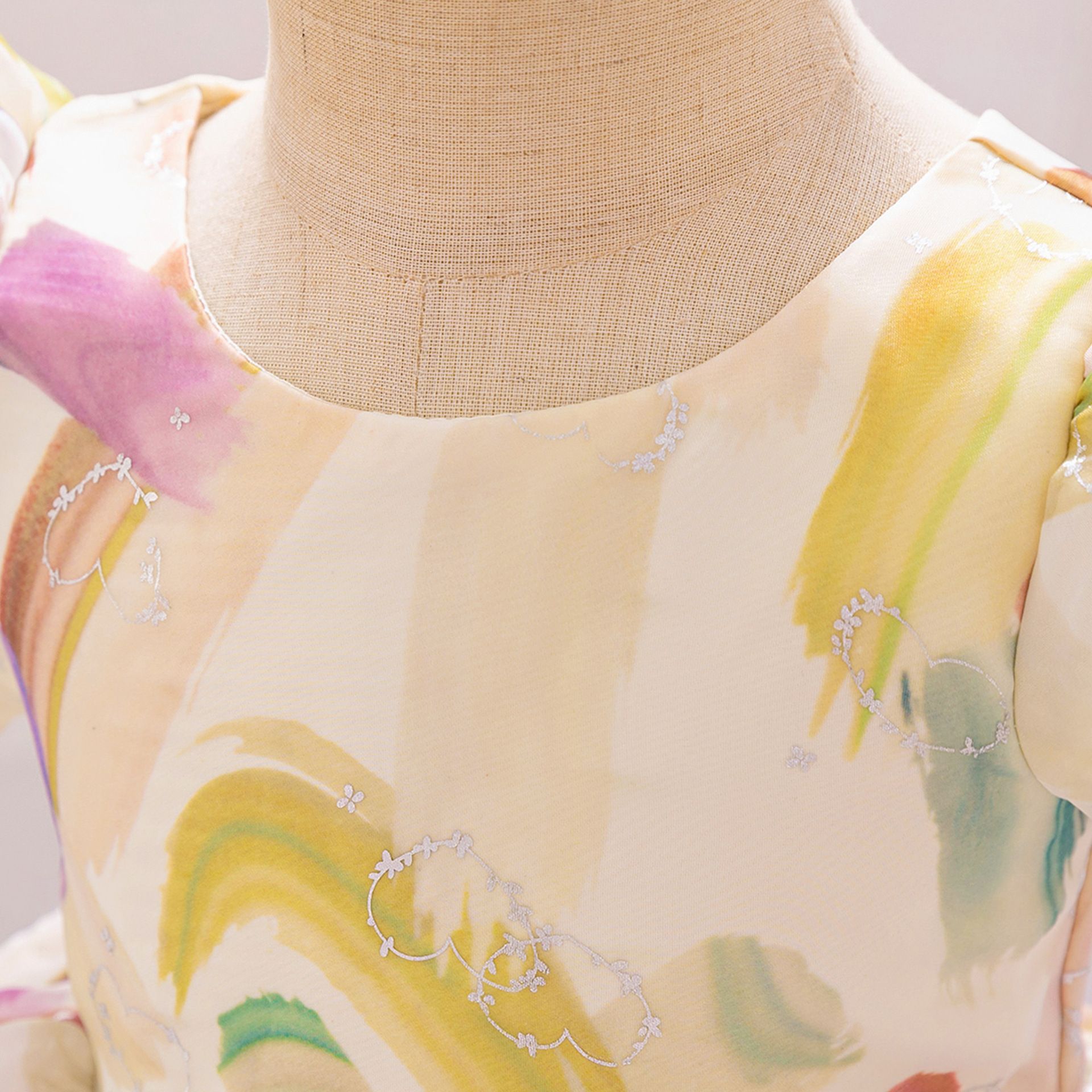 New Girls Baby Dress Skirt Baby Puff Sleeve Printed Flower Girl Dress One Year Old Baby Dress