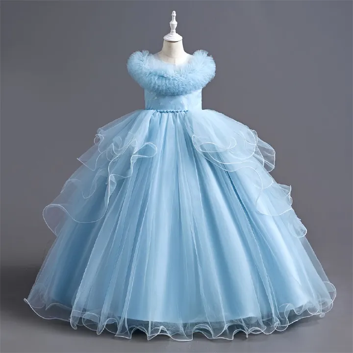 Girls dress princess dress fashion piano dress baby mesh tutu dress kids dress for women