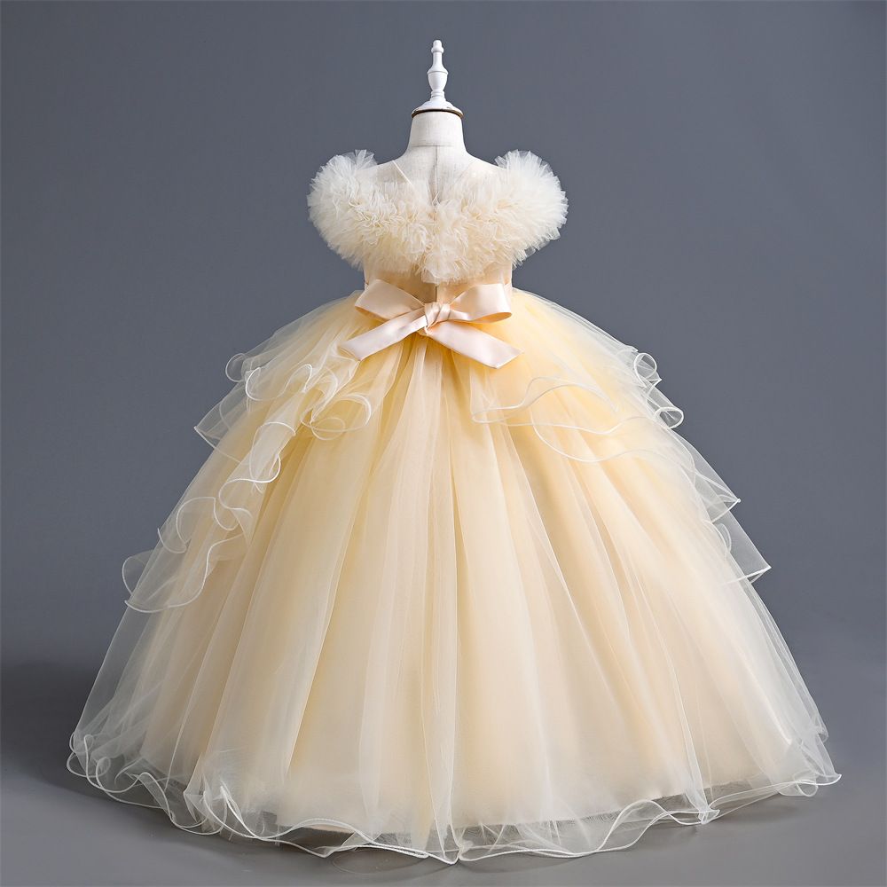 Girls dress princess dress fashion piano dress baby mesh tutu dress kids dress for women