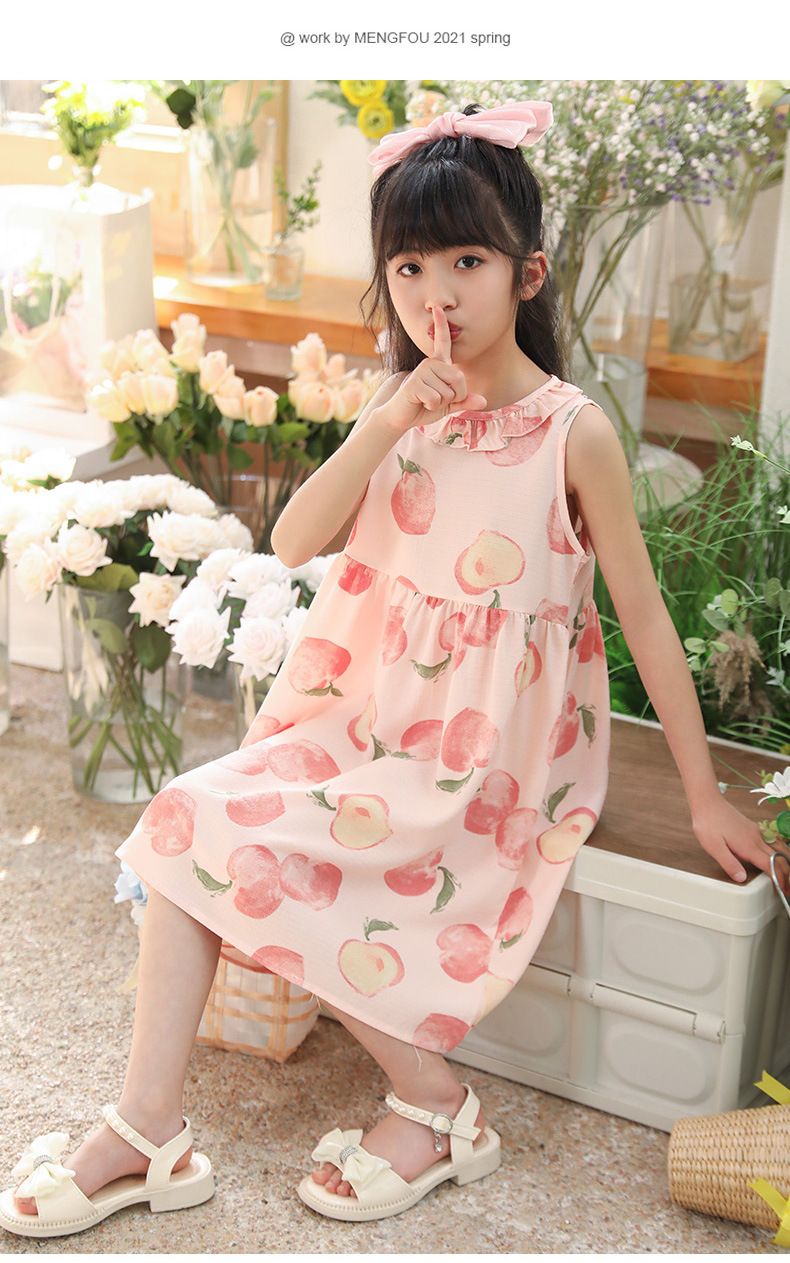 Girls summer dress new children's dress long dress children's summer dress little girl princess dress