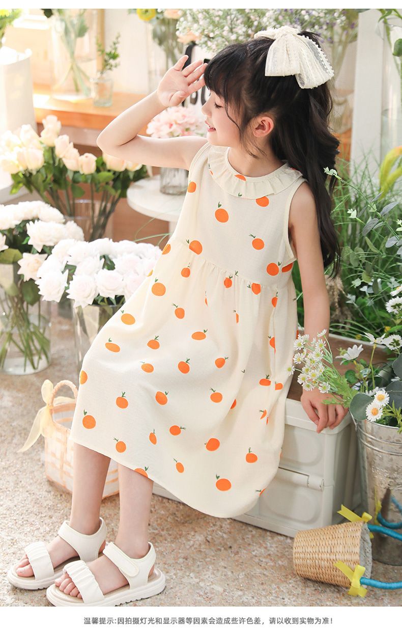 Girls summer dress new children's dress long dress children's summer dress little girl princess dress