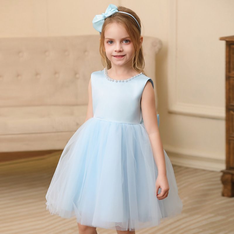 Girls dress princess dress little girl mesh wedding dress show costume lace dress