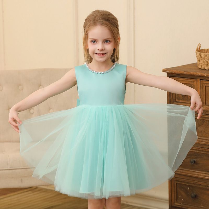 Girls dress princess dress little girl mesh wedding dress show costume lace dress