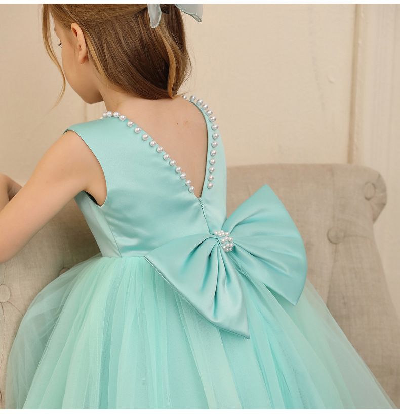 Girls dress princess dress little girl mesh wedding dress show costume lace dress