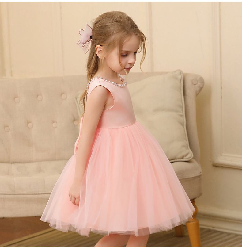 Girls dress princess dress little girl mesh wedding dress show costume lace dress
