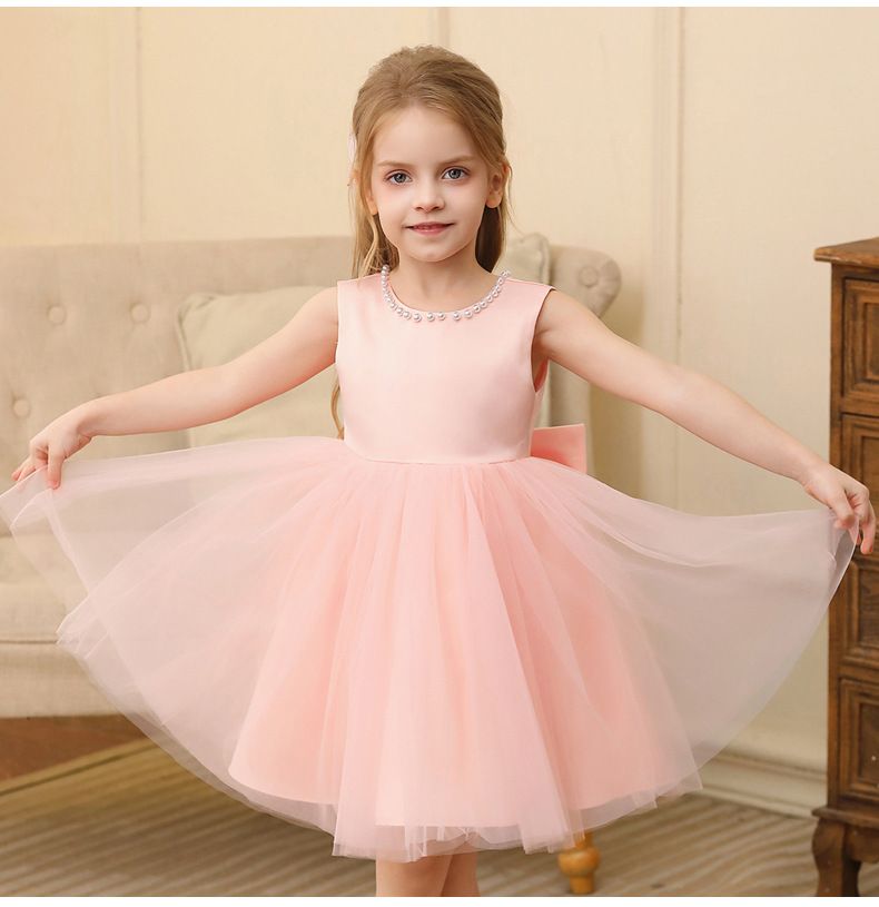 Girls dress princess dress little girl mesh wedding dress show costume lace dress