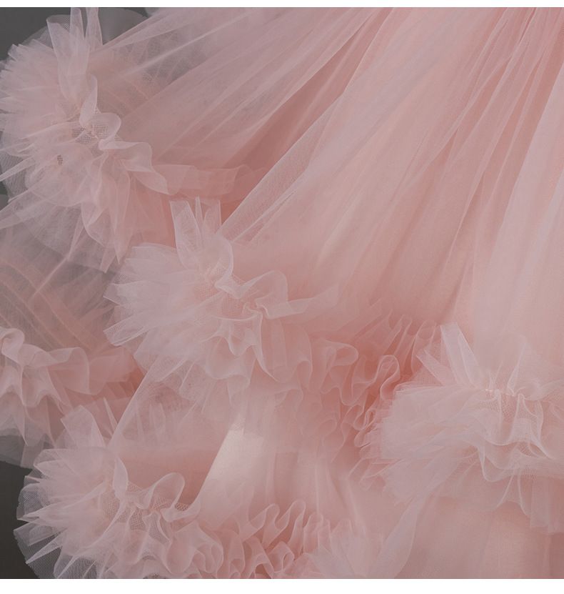 Children's Mesh Dress Puffy Princess Dress Medium Big Kids Dress Girls Dress