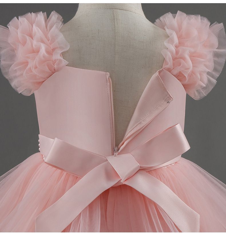 Children's Mesh Dress Puffy Princess Dress Medium Big Kids Dress Girls Dress