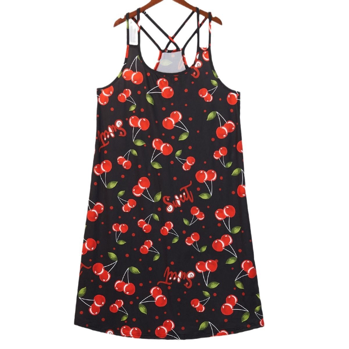 Plus Size Pajamas Women's Casual Home Glamorous Suspenders Nightdress Loungewear Set