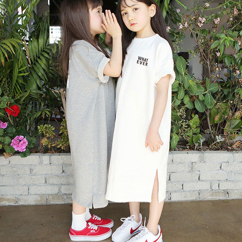 Girls dress summer mother and daughter parent-child wear casual sports print short sleeve children's dress