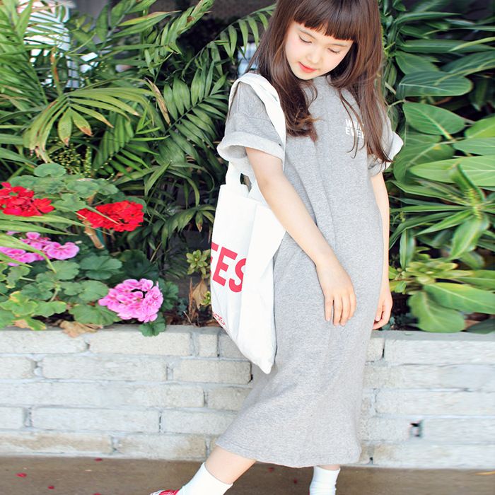 Girls dress summer mother and daughter parent-child wear casual sports print short sleeve children's dress