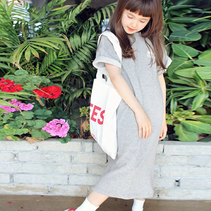Girls dress summer mother and daughter parent-child wear casual sports print short sleeve children's dress