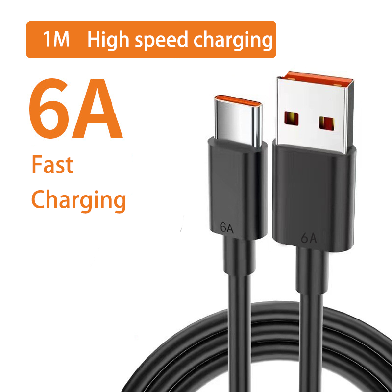 1 Pc Type-C single head data cable 6A flash charging cable suitable for Android phone fast charging cable