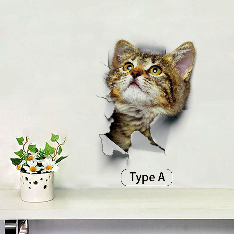 1PC 3D stereoscopic effect wall sticker, refrigerator sticker, living room, bedroom, children's room decoration sticker, wallpaper, toilet sticker