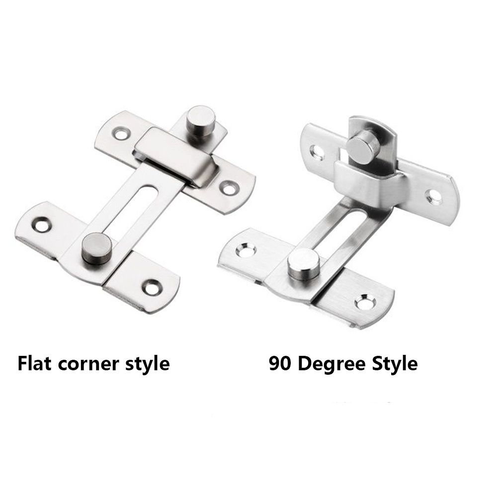 Stainless steel lock buckle, lock plate, padlock buckle, 90 degree right angle anti-theft folding door buckle, drawer cabinet door lock, thickened lock buckle