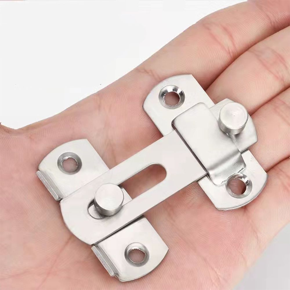 Stainless steel lock buckle, lock plate, padlock buckle, 90 degree right angle anti-theft folding door buckle, drawer cabinet door lock, thickened lock buckle