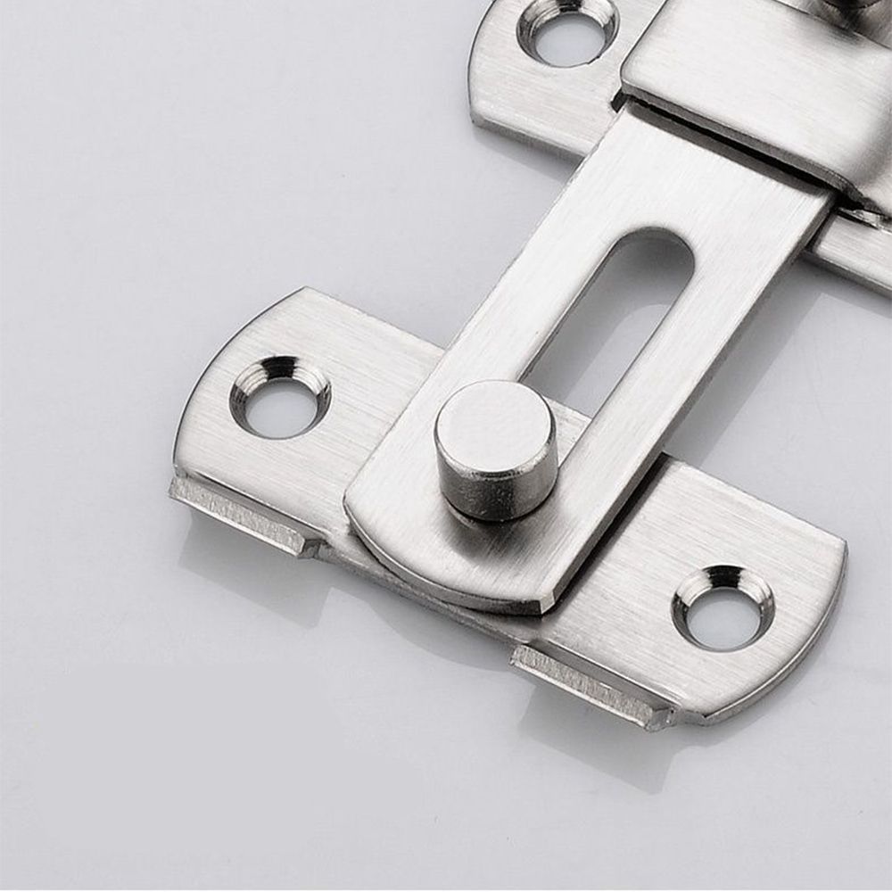 Stainless steel lock buckle, lock plate, padlock buckle, 90 degree right angle anti-theft folding door buckle, drawer cabinet door lock, thickened lock buckle