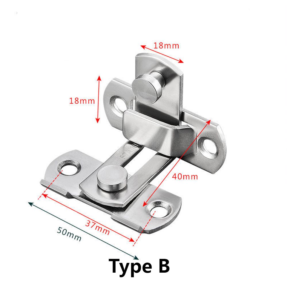 Stainless steel lock buckle, lock plate, padlock buckle, 90 degree right angle anti-theft folding door buckle, drawer cabinet door lock, thickened lock buckle