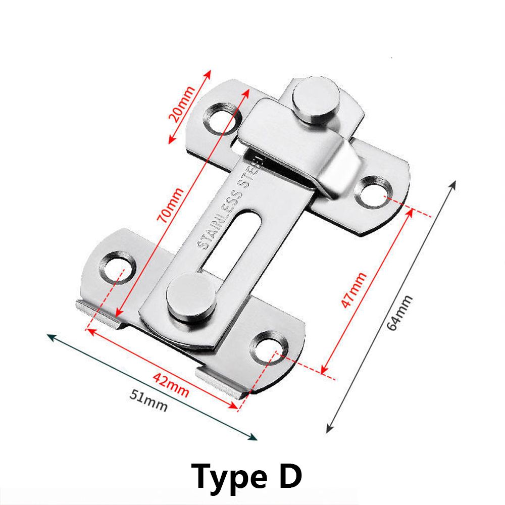 Stainless steel lock buckle, lock plate, padlock buckle, 90 degree right angle anti-theft folding door buckle, drawer cabinet door lock, thickened lock buckle