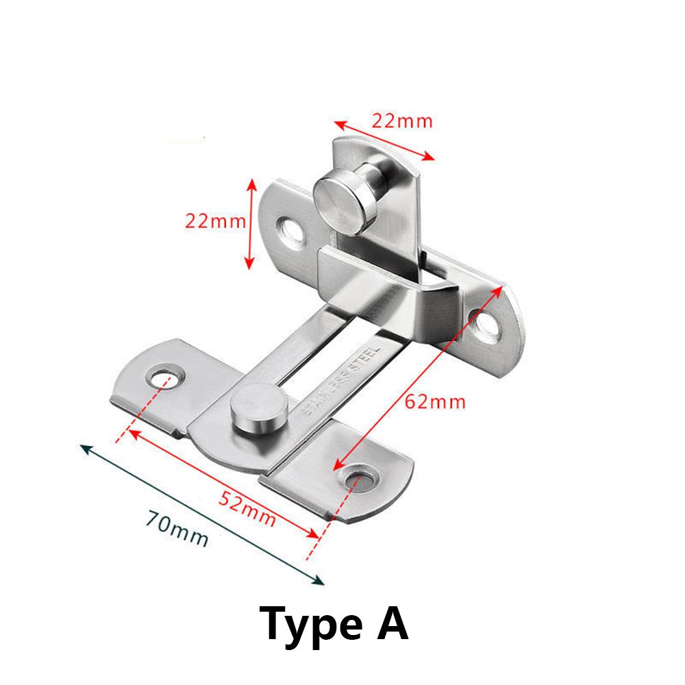 Stainless steel lock buckle, lock plate, padlock buckle, 90 degree right angle anti-theft folding door buckle, drawer cabinet door lock, thickened lock buckle
